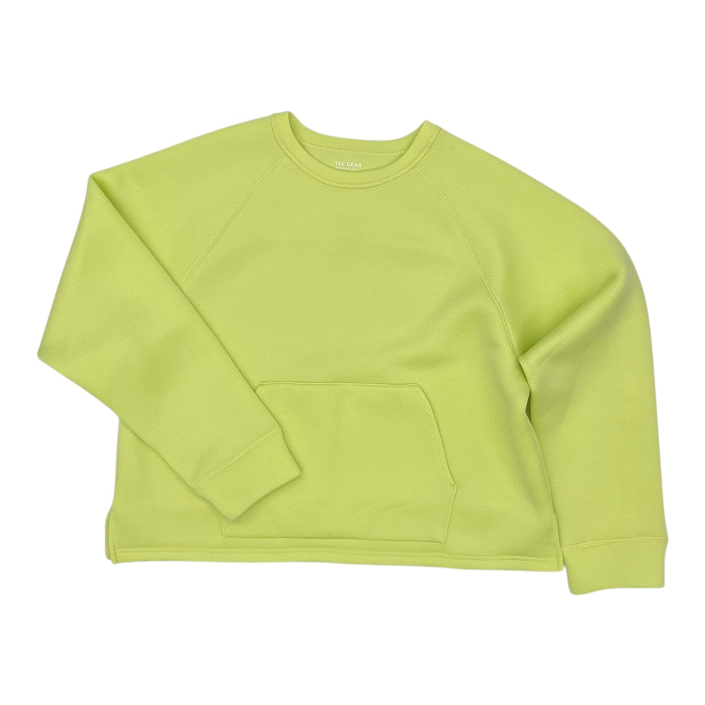 Athletic Sweatshirt Crewneck By Tek Gear In Green, Size:L
