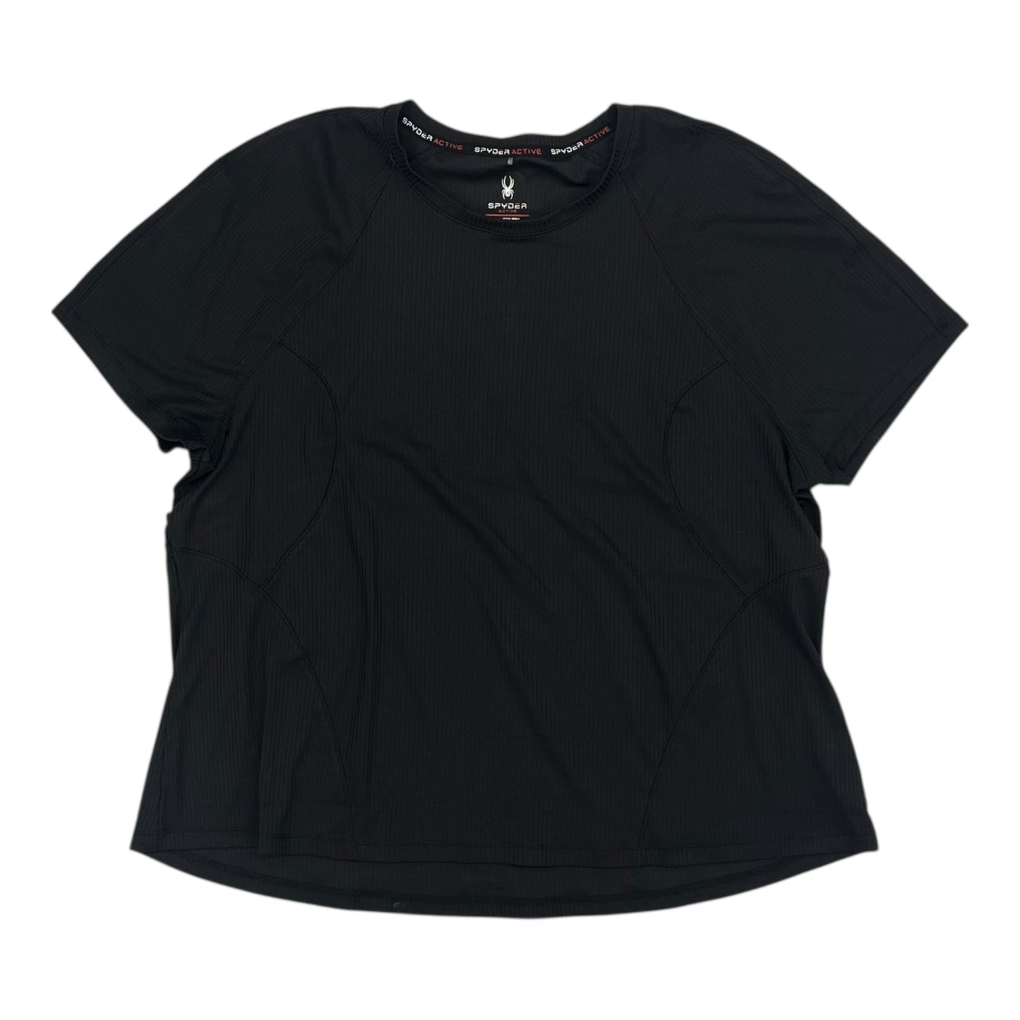 Athletic Top Ss By Spyder In Black, Size:Xxl