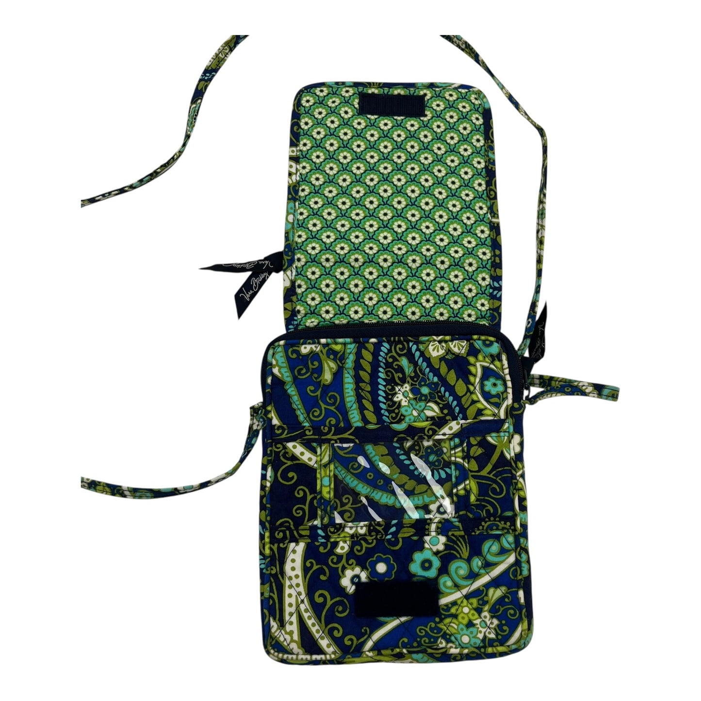 Crossbody By Vera Bradley In Blue & Green, Size:Medium