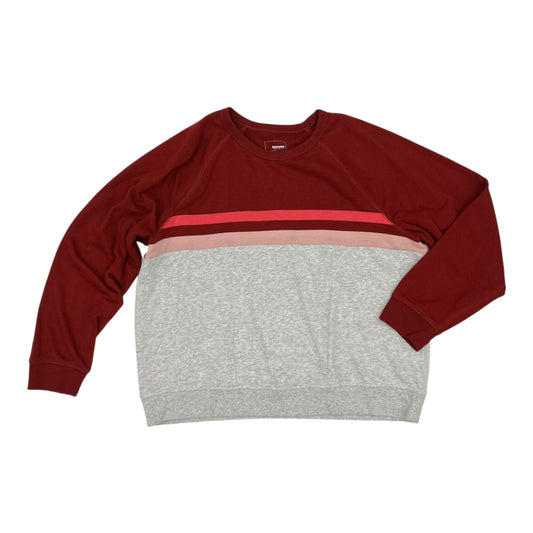 Sweatshirt Crewneck By Sonoma In Grey & Red, Size:Xxl