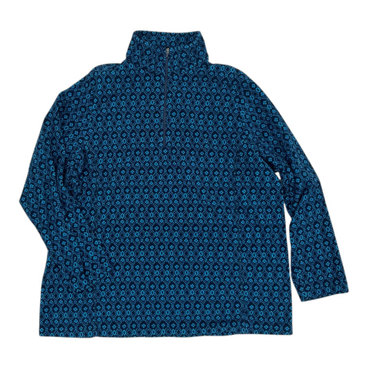 Athletic Fleece By Lands End In Blue, Size:1X