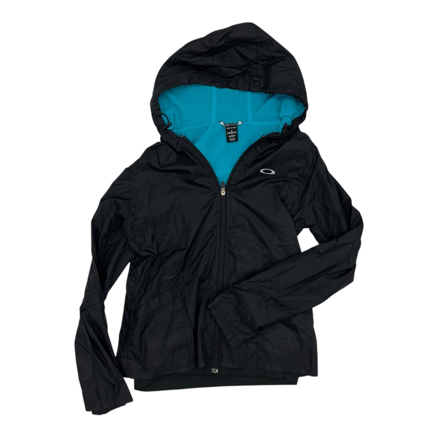 Jacket Windbreaker By Oakley In Black & Blue, Size:M