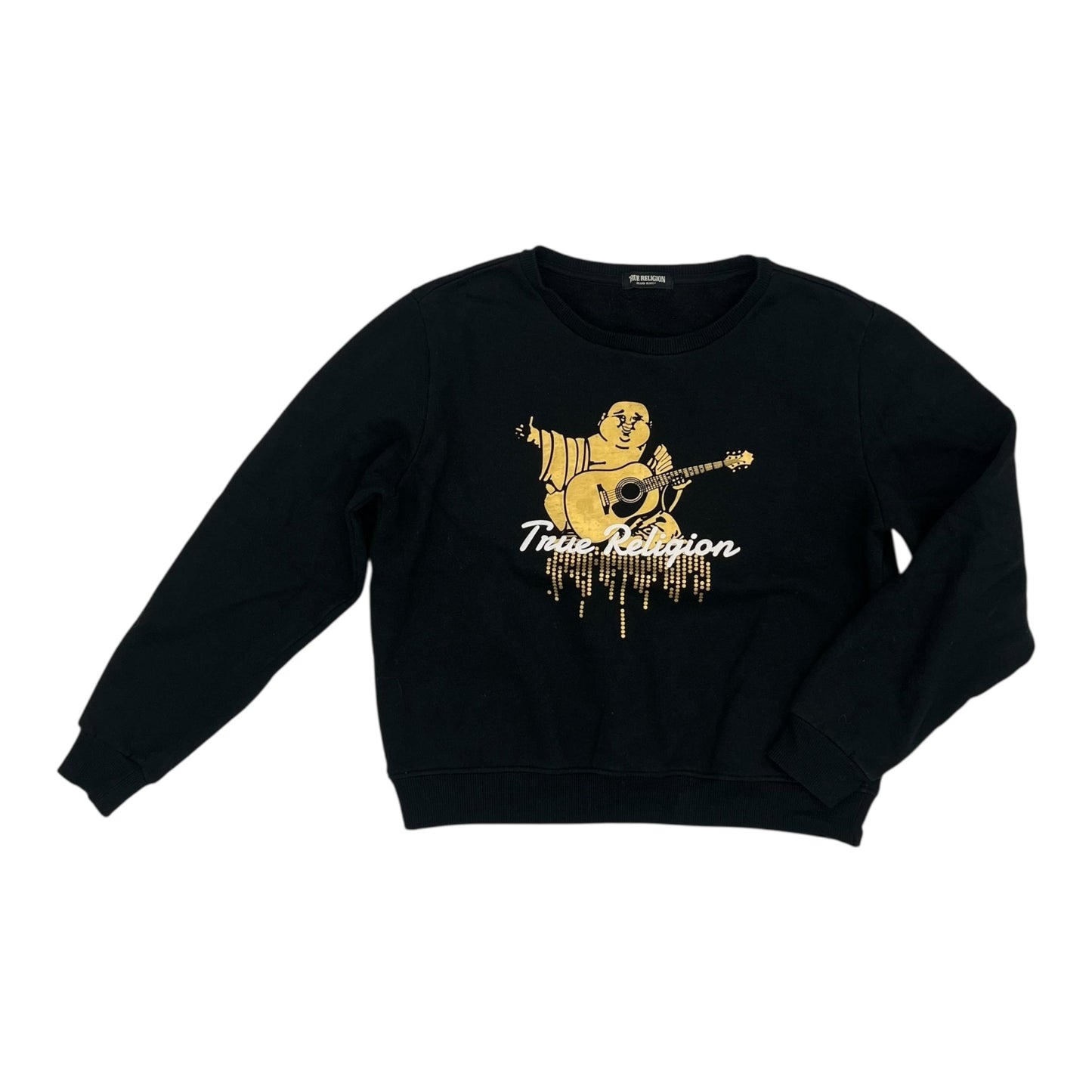 Sweatshirt Crewneck By True Religion In Black, Size:Xs