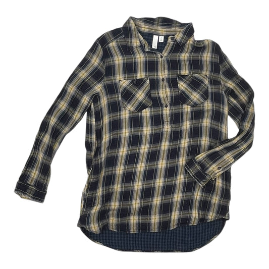 Top Ls By Bp In Plaid Pattern, Size:M