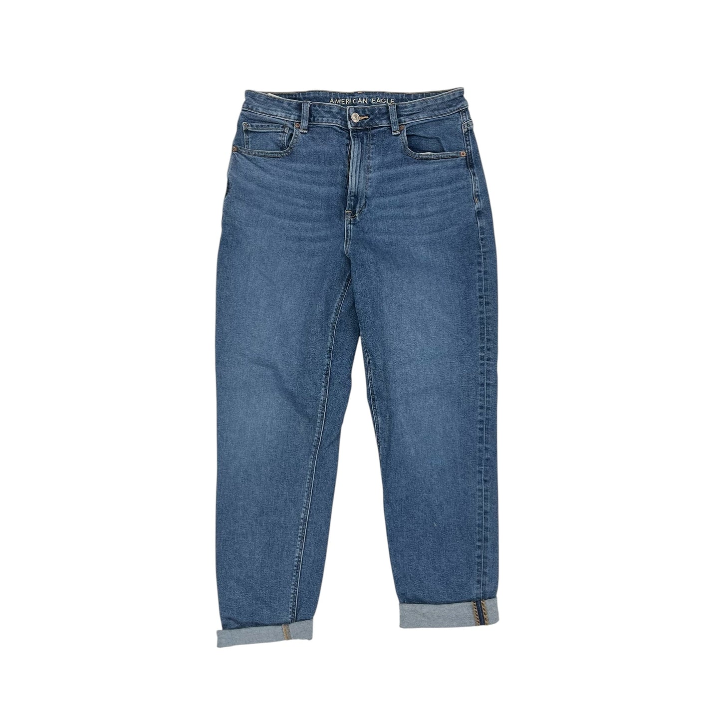 Jeans Straight By American Eagle In Blue Denim, Size:12L