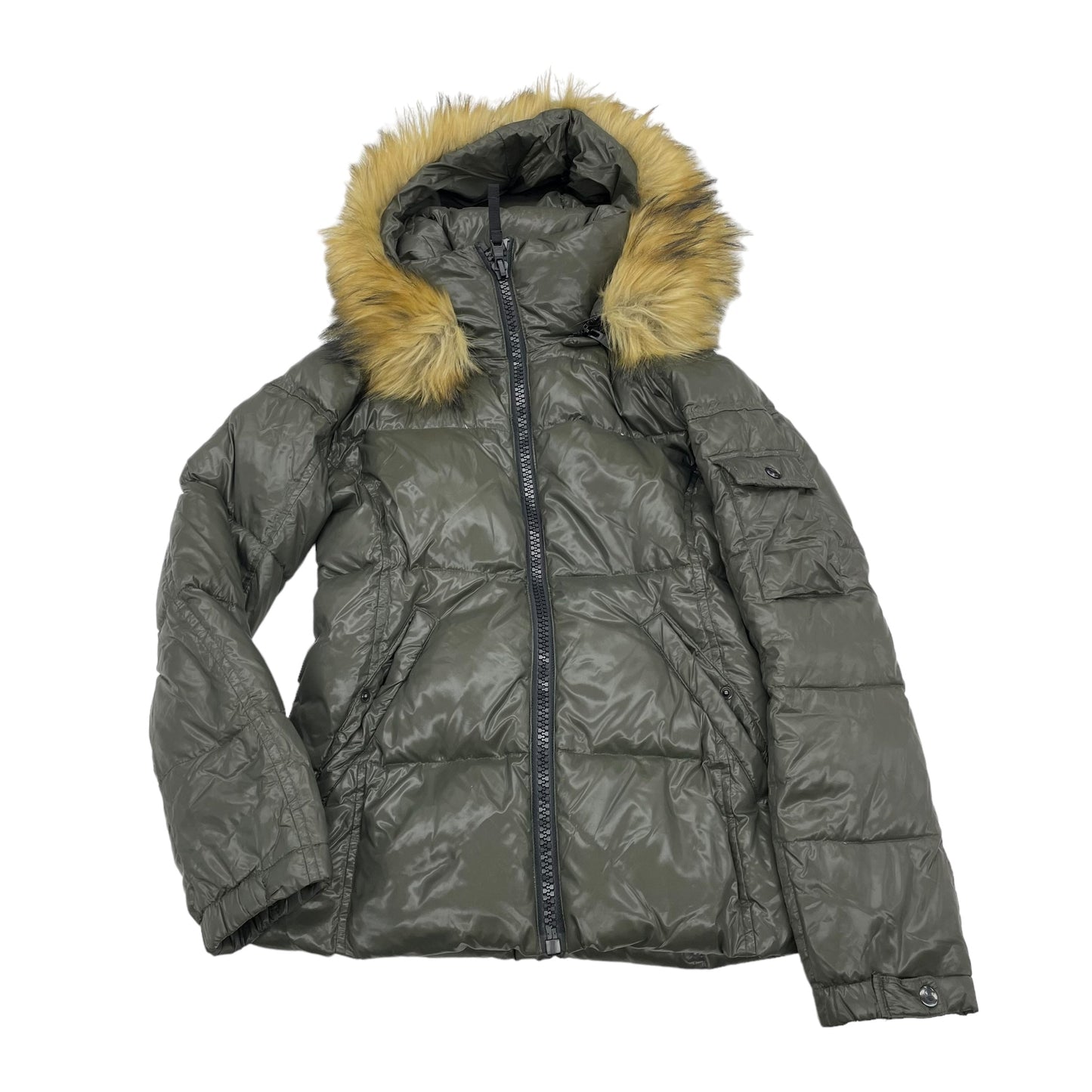 GREEN COAT PUFFER & QUILTED by CLOTHES MENTOR Size:XS