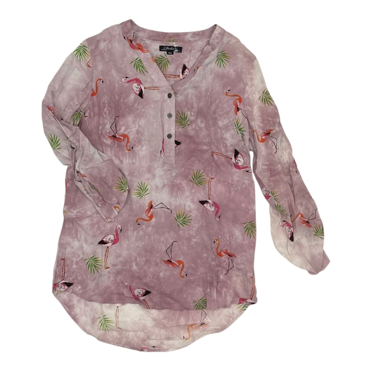 Top 3/4 Sleeve By Charlie B In Pink, Size:Sp