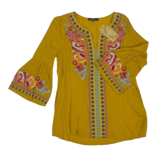 BLOUSE 3/4 SLEEVE by ANDREE BY UNIT In YELLOW, Size: S