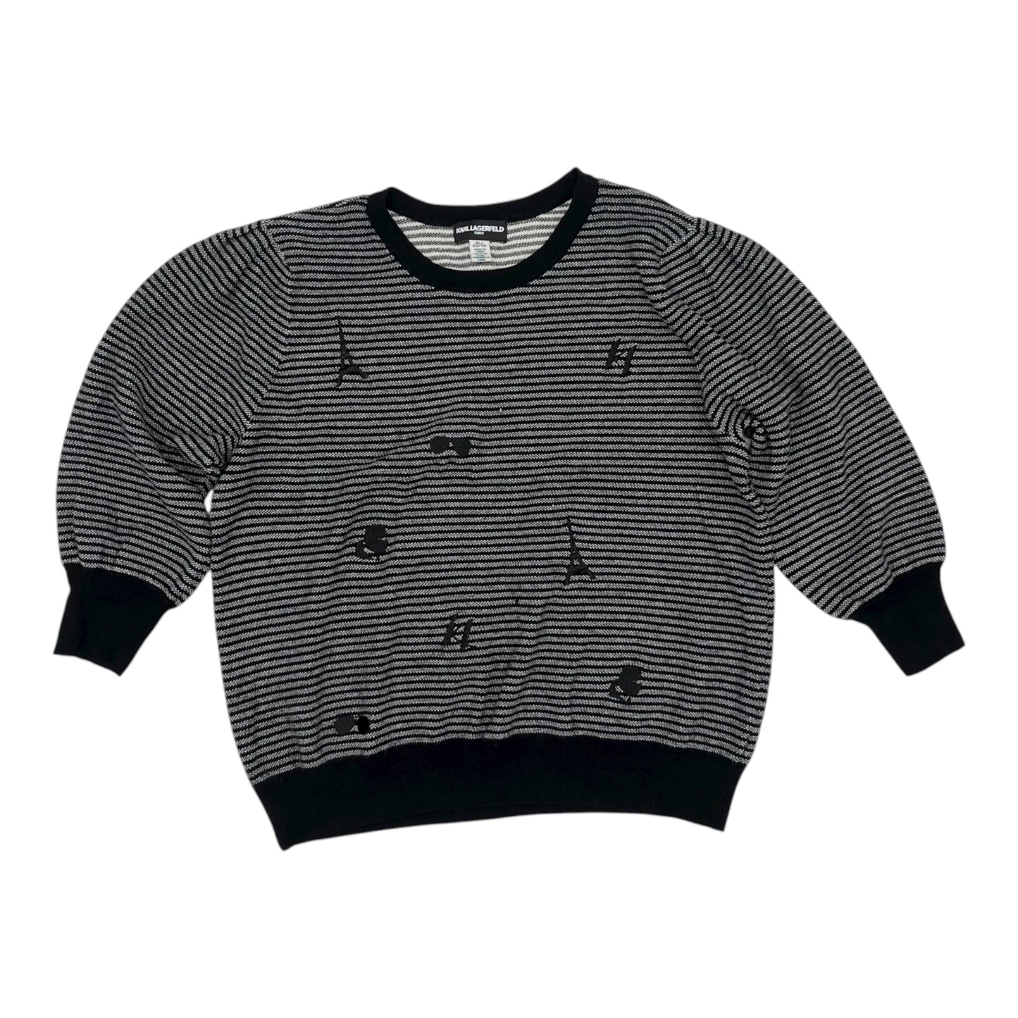 Sweater Designer By Karl Lagerfeld In Black, Size:Xl