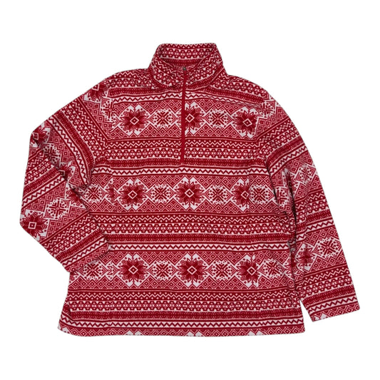 Athletic Fleece By Lands End In Red, Size:1X