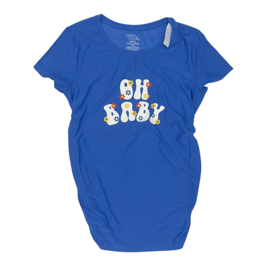 Mat Top Ss By Time And Tru In Blue, Size:M