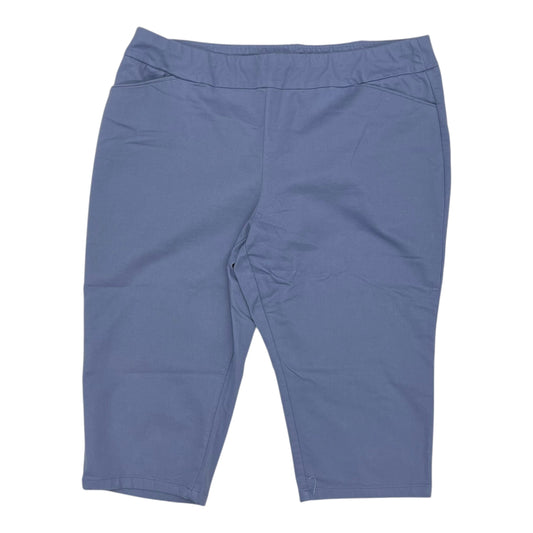 Capris By Croft And Barrow In Blue, Size:24