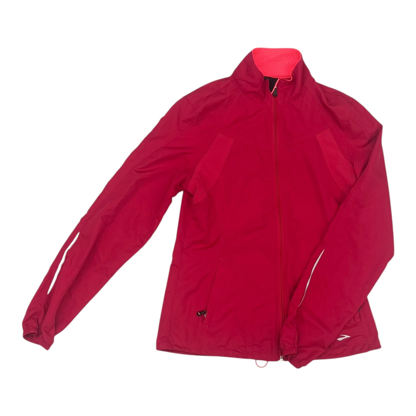 Athletic Jacket By Brooks In Pink, Size:S