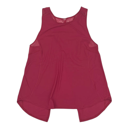Athletic Tank Top By Lululemon In Pink, Size:S