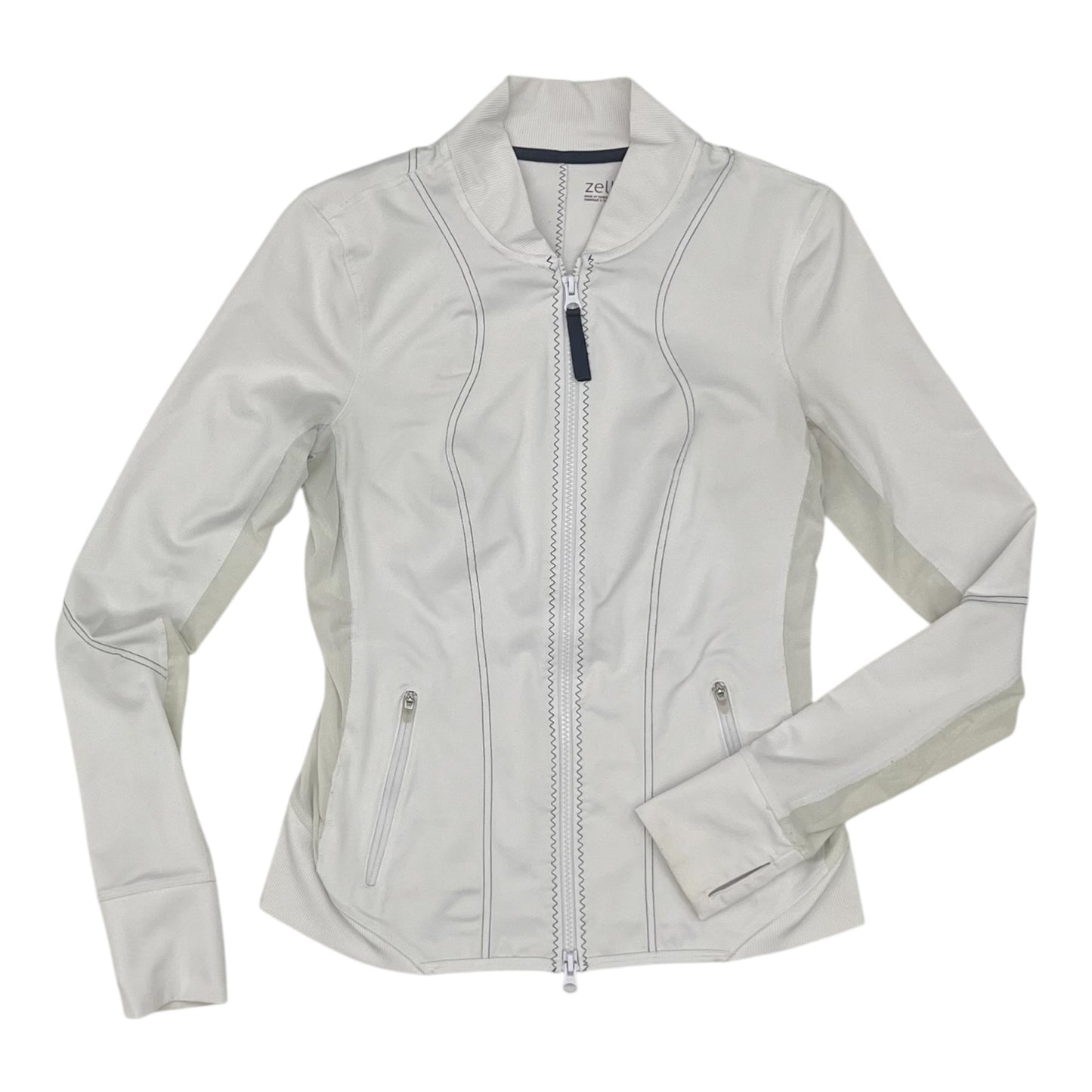 Athletic Jacket By Zella In Cream, Size:S