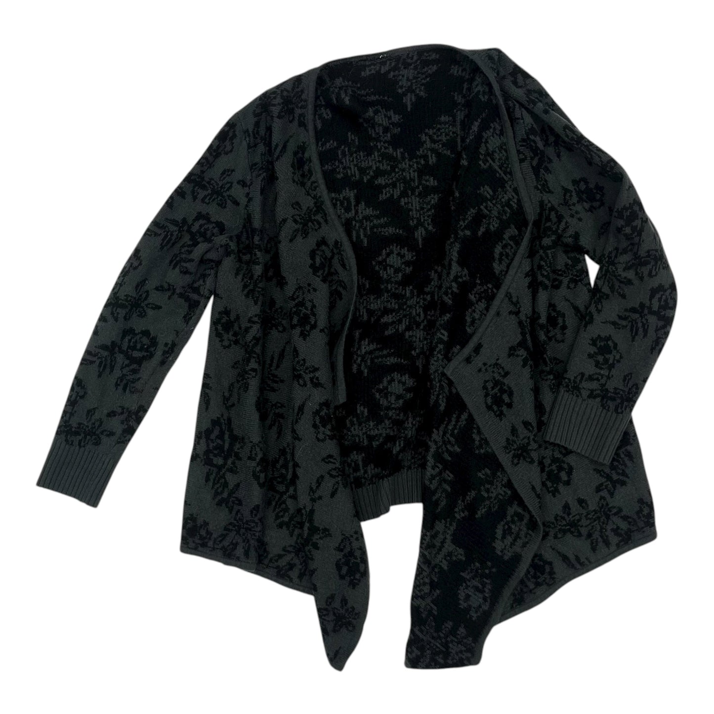 Sweater Cardigan By Clothes Mentor In Grey, Size:1X