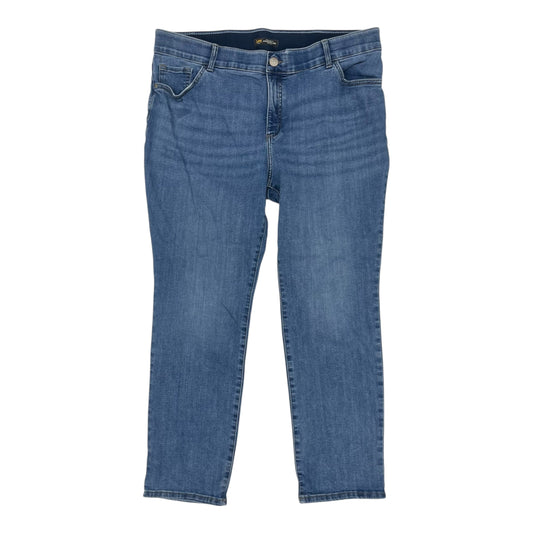 Jeans Straight By Lee In Blue Denim, Size:20