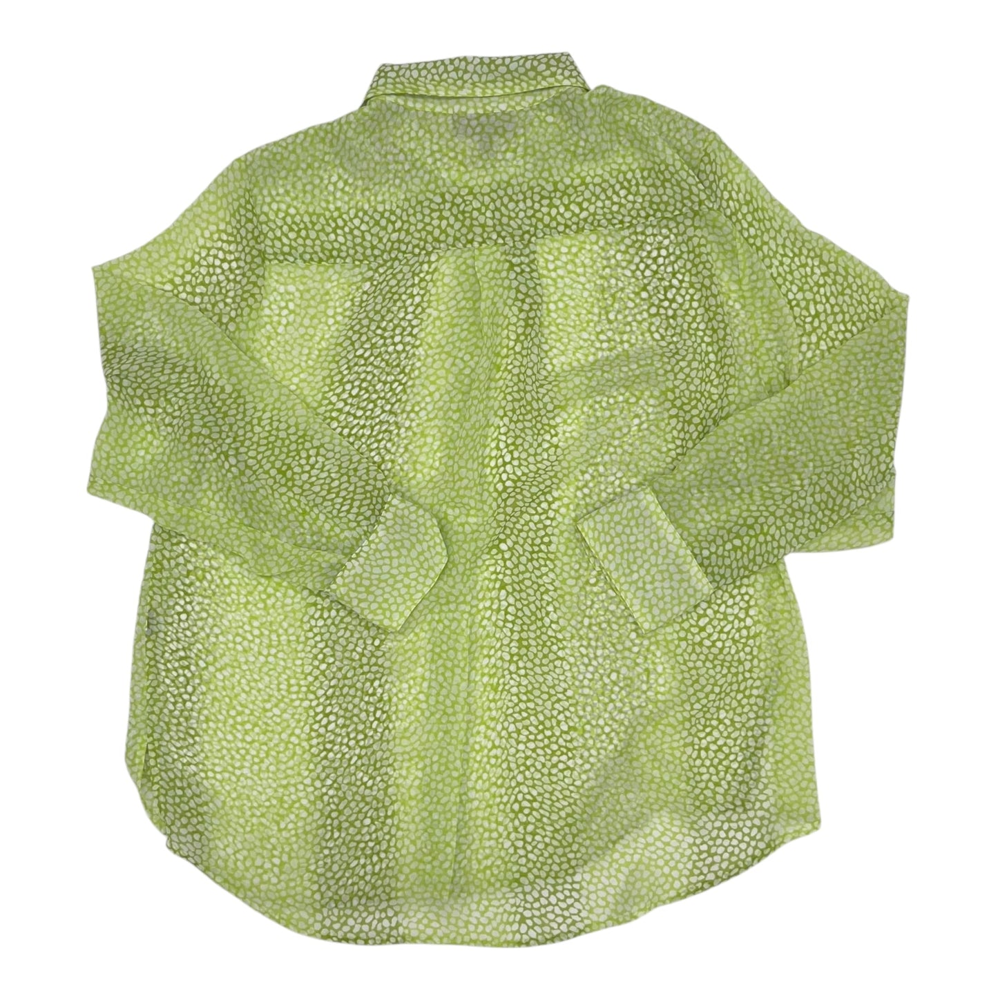 Blouse Ls By Lane Bryant In Green, Size:1X