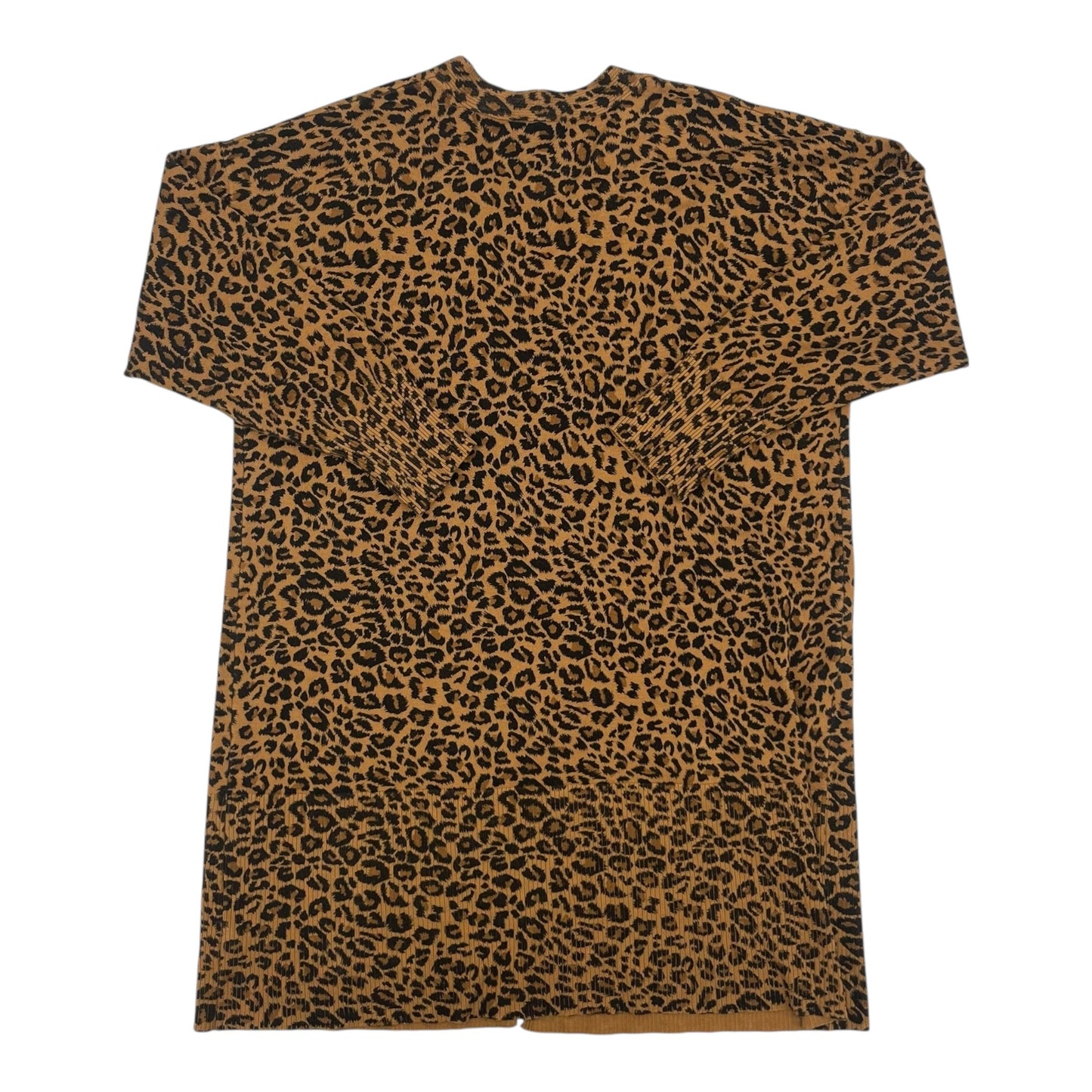 Cardigan By Terra & Sky In Leopard Print, Size:L