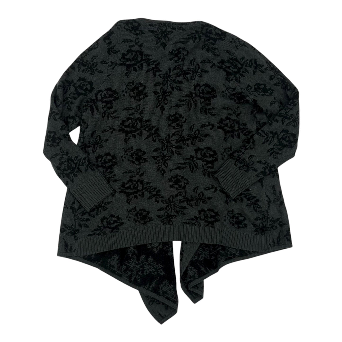 Sweater Cardigan By Clothes Mentor In Grey, Size:1X