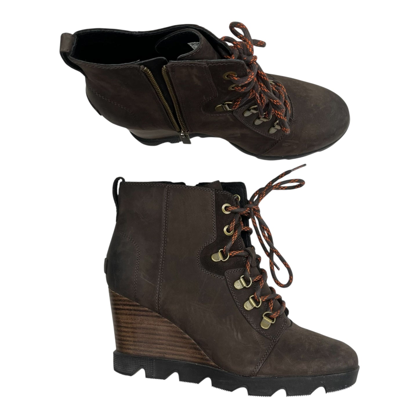 Boots Ankle Heels By Sorel In Brown, Size:10
