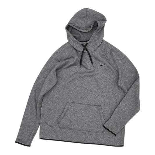 Athletic Top Ls Hoodie By Nike In Grey, Size:L