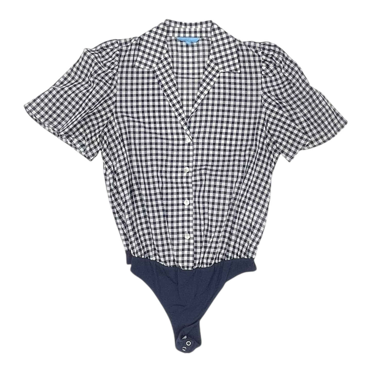 Bodysuit By Draper James Rsvp In Blue & White, Size:M