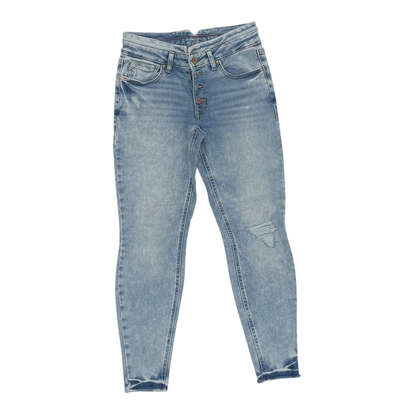 Jeans Skinny By Edgely In Blue Denim, Size:8