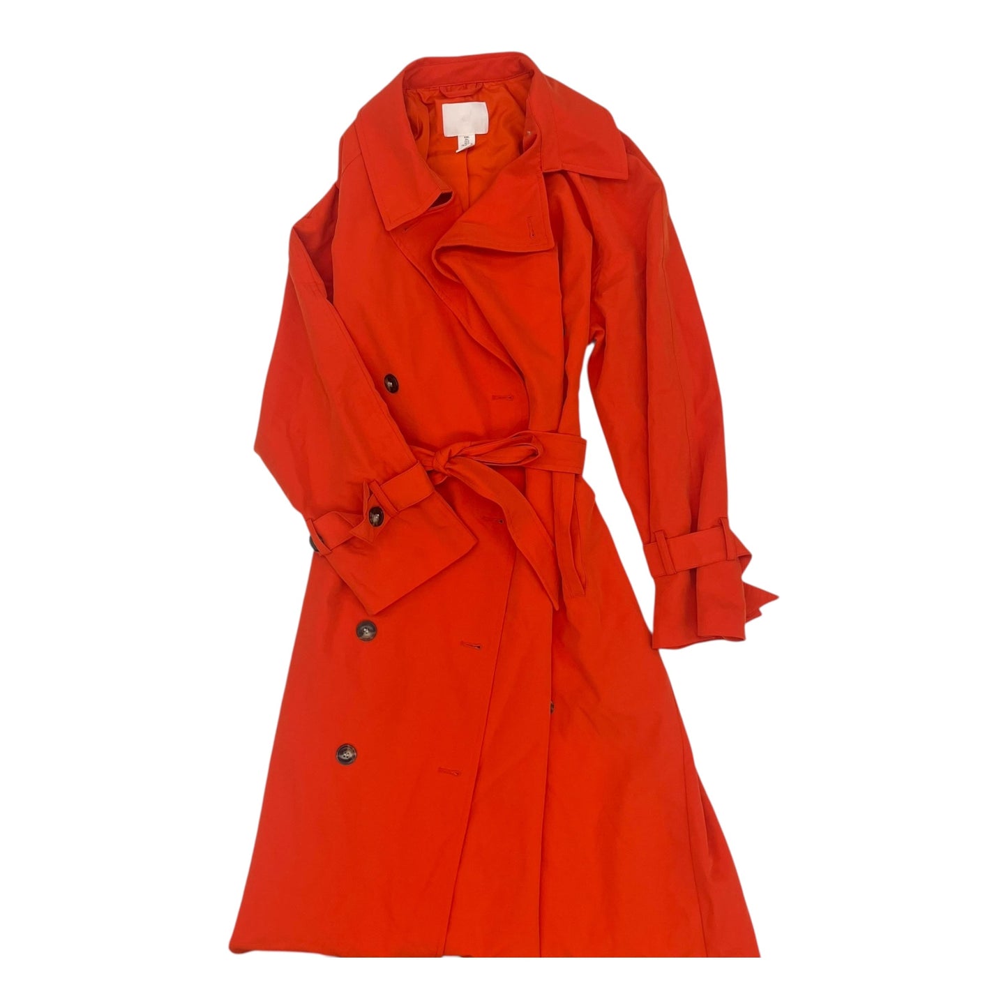 Coat Peacoat By H&M In Orange, Size:L