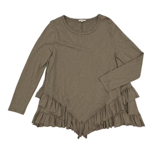 Top Ls By Easel In Taupe, Size:M
