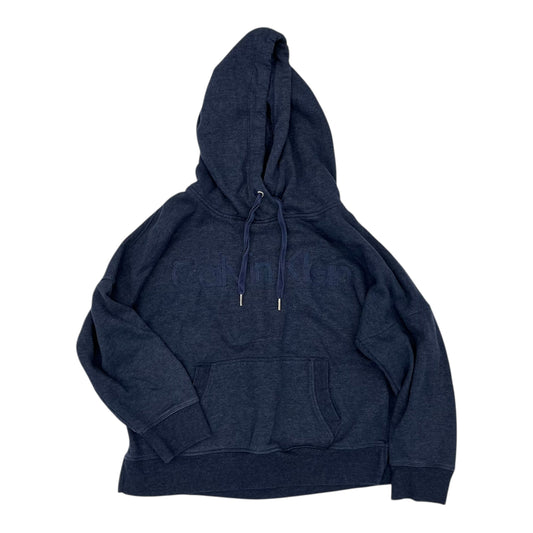 Sweatshirt Hoodie By Calvin Klein In Blue, Size:Xl