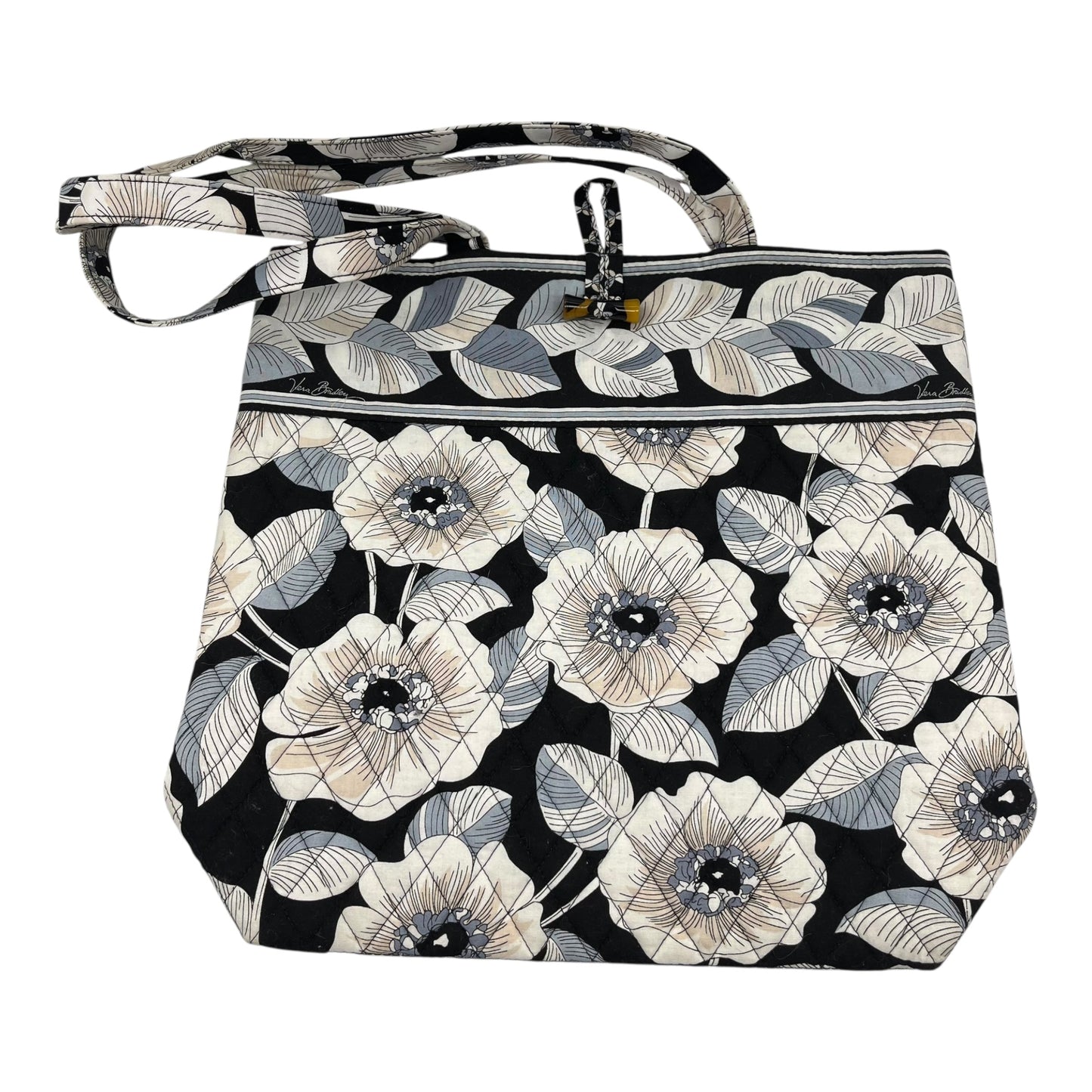 Tote By Vera Bradley In Black & White, Size:Medium