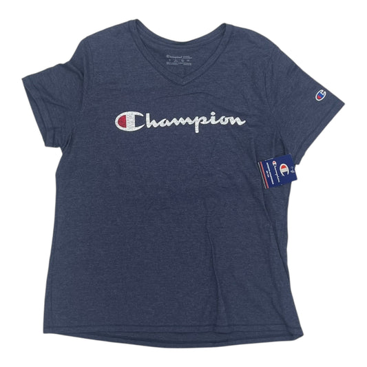 Athletic Top Ss By Champion In Navy, Size:1X
