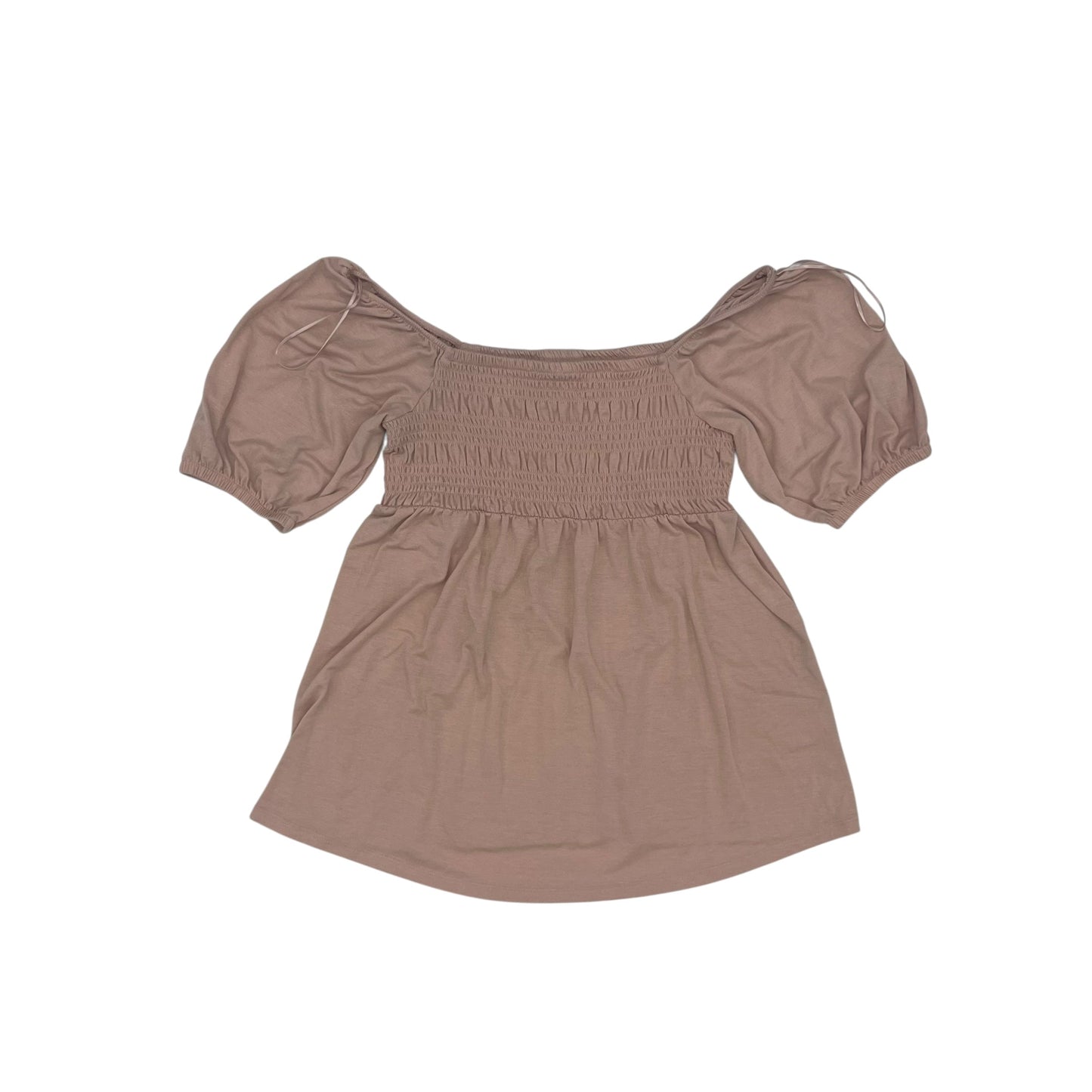 Mat Top Ss By A Glow In Peach, Size:S