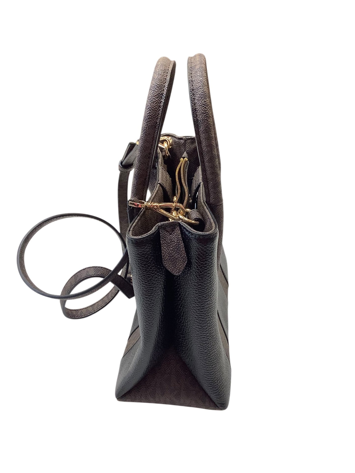 Crossbody Designer By Michael Kors In Black & Brown, Size:Small