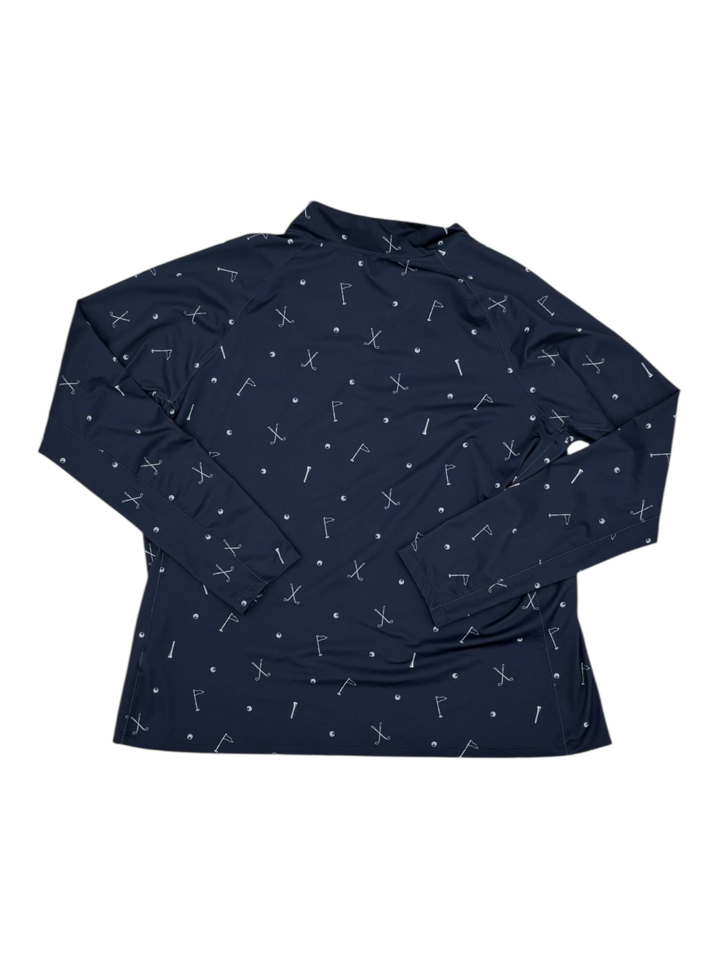 Athletic Top Ls Collar By Lady Hagen In Navy, Size:Xxl
