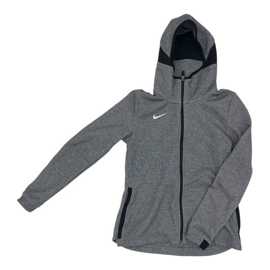 Athletic Jacket By Nike Apparel In Grey, Size:S