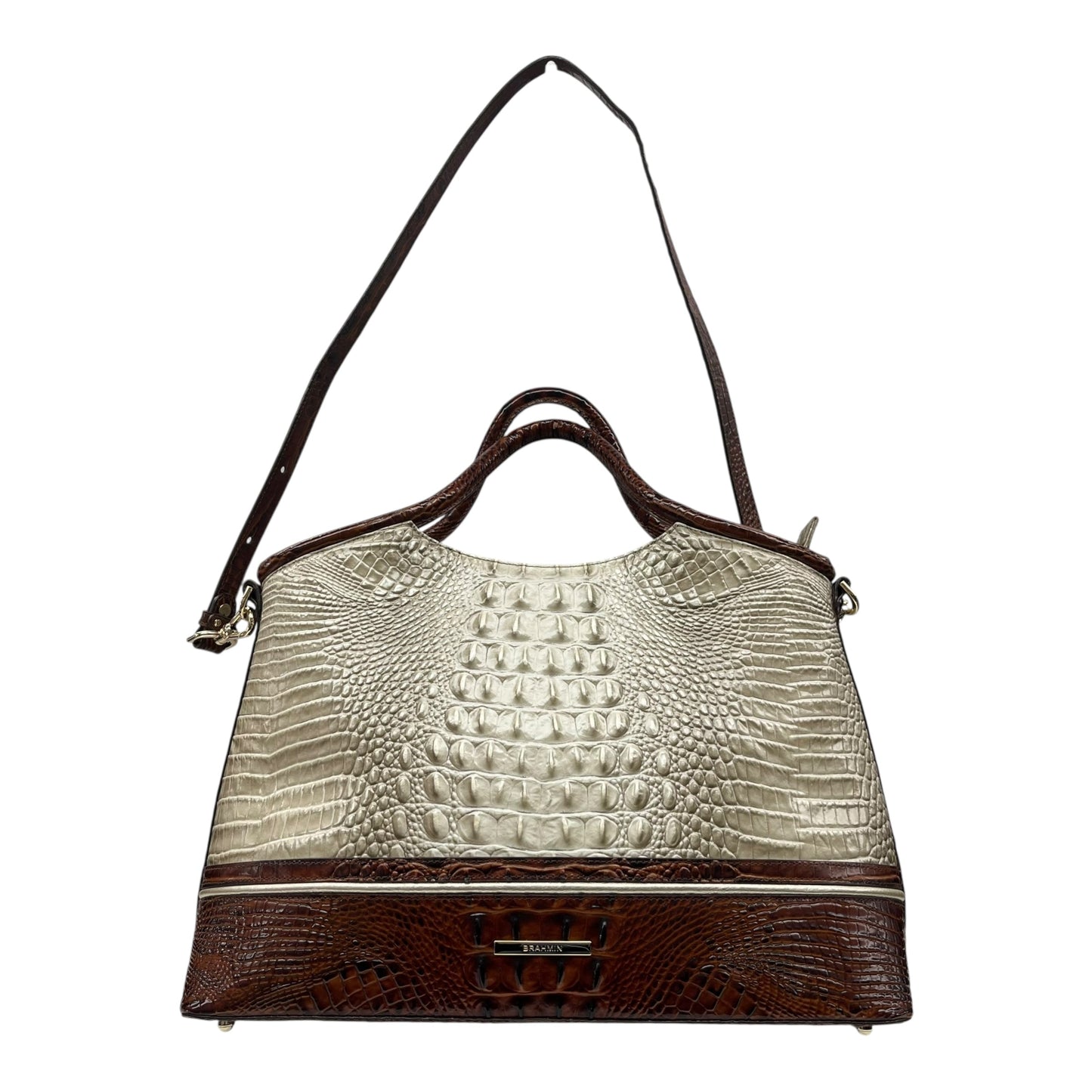 Handbag Designer By Brahmin In Tan, Size:Large