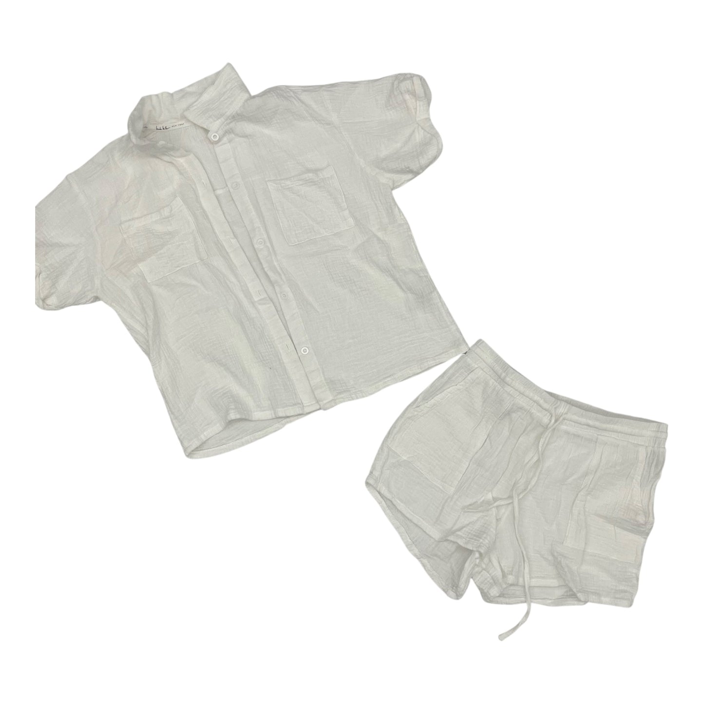 Lounge Set Shorts By Nicole By Nicole Miller In White, Size:M
