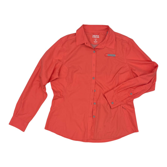 Blouse Ls By Clothes Mentor In Orange, Size:Xl