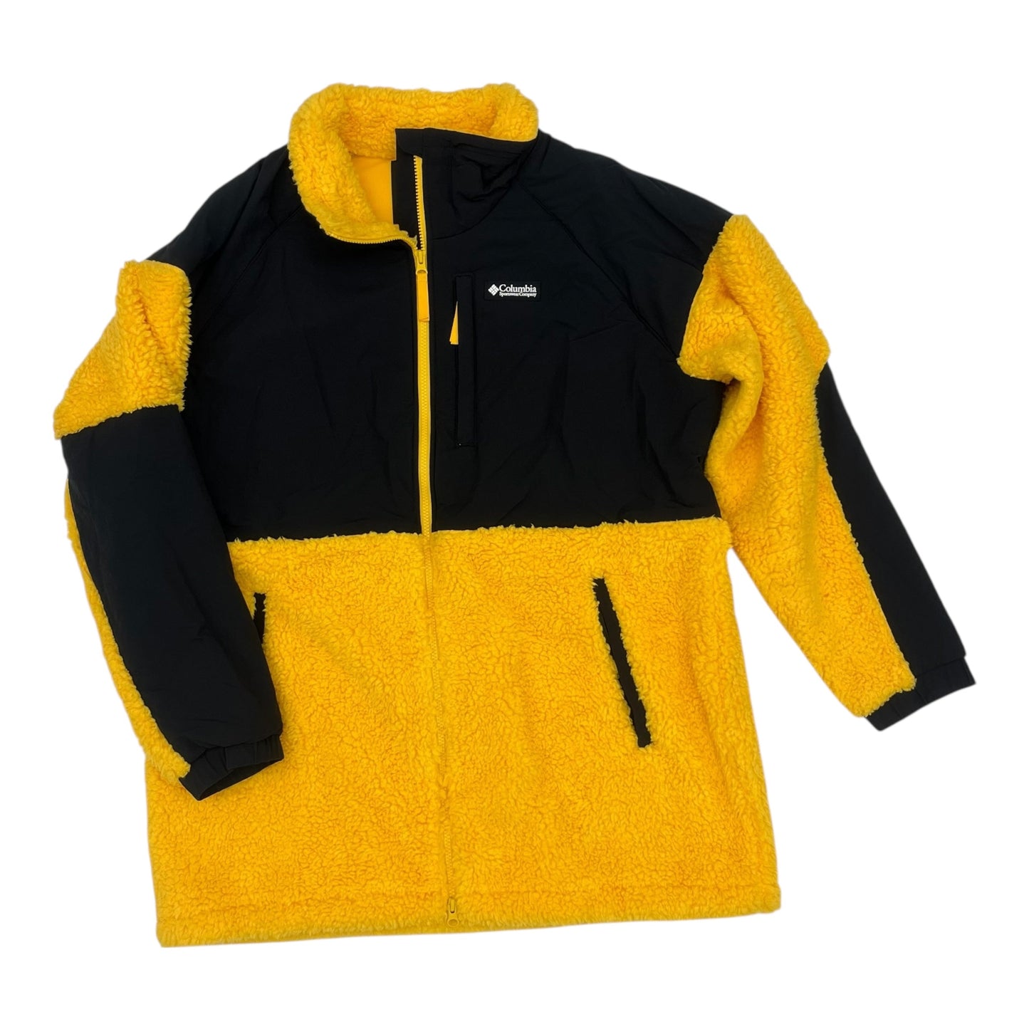 Athletic Jacket By Columbia In Black & Yellow, Size:Xxl
