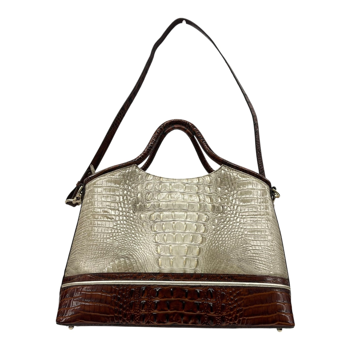 Handbag Designer By Brahmin In Tan, Size:Large