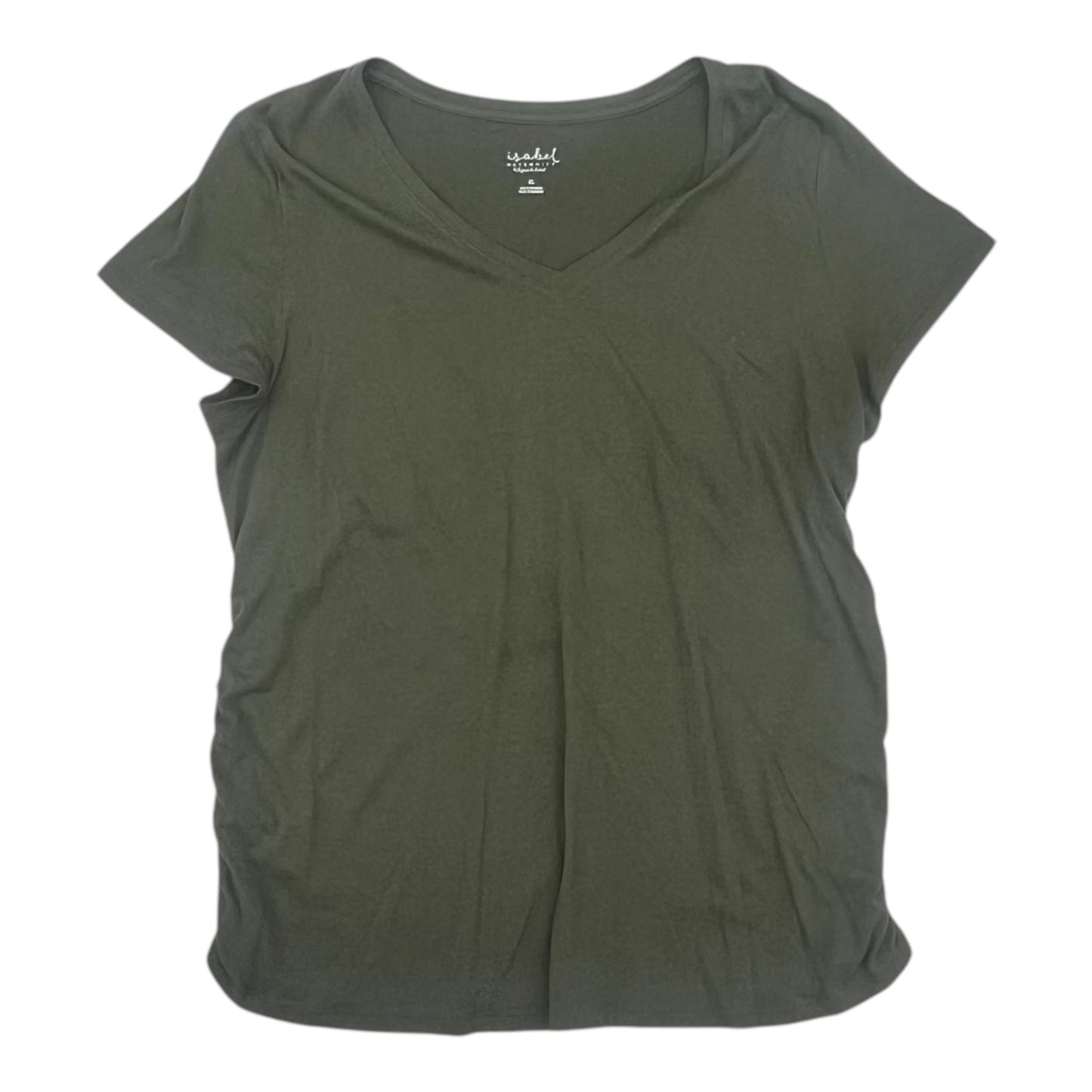 Mat Top Ss By Isabel Maternity In Green, Size:Xl