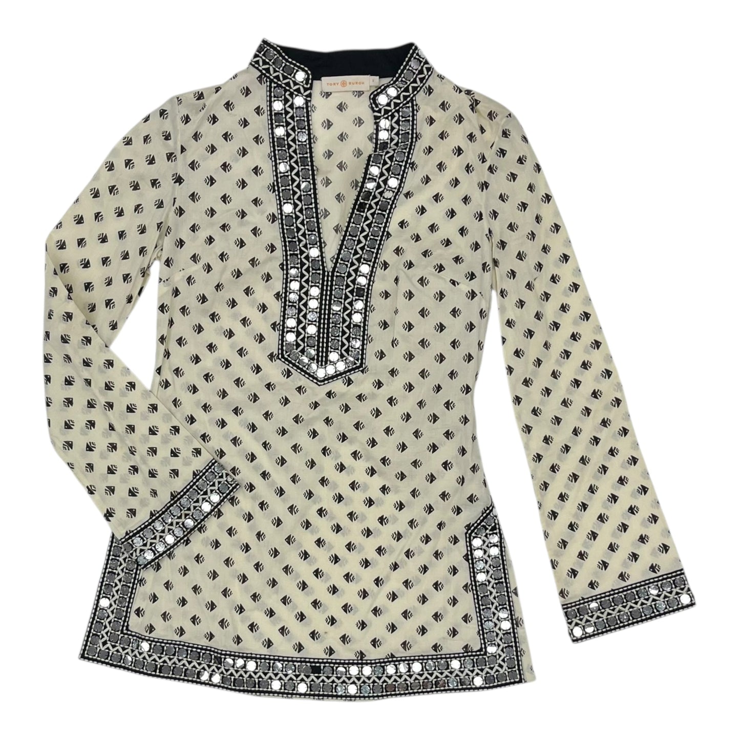 Tunic Designer By Tory Burch In Cream, Size:S