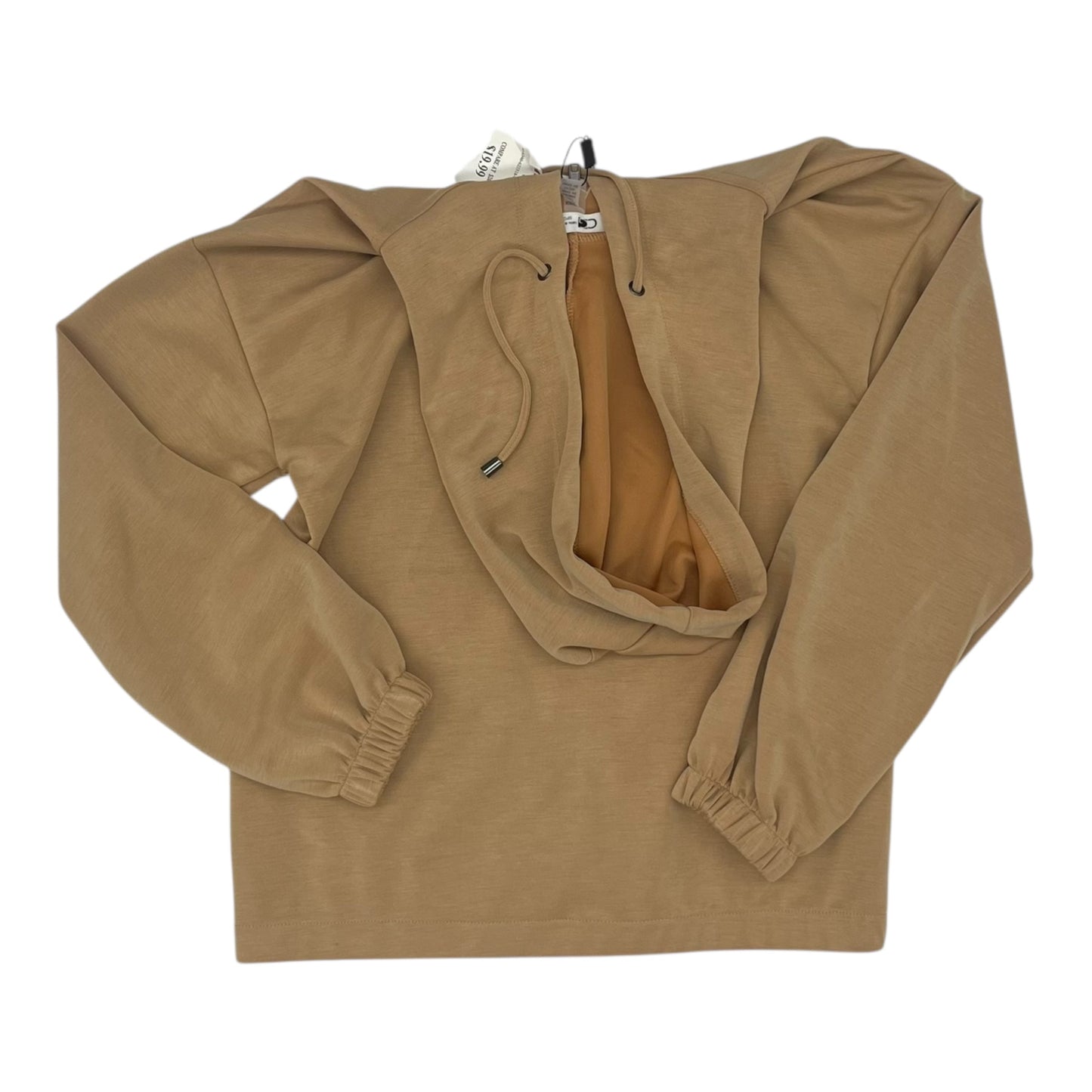 Sweatshirt Hoodie By Cable And Gauge In Tan, Size:Xs