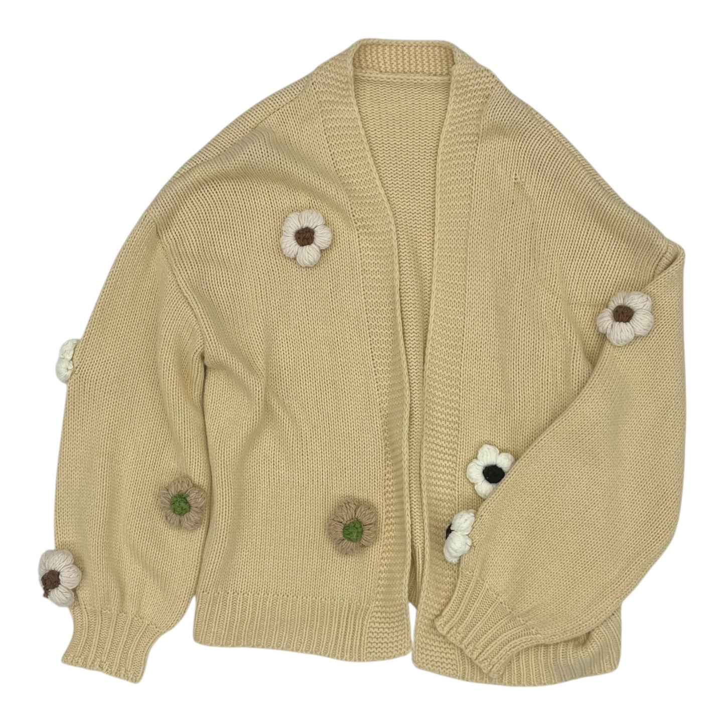 Cardigan By Clothes Mentor In Cream, Size:Xl