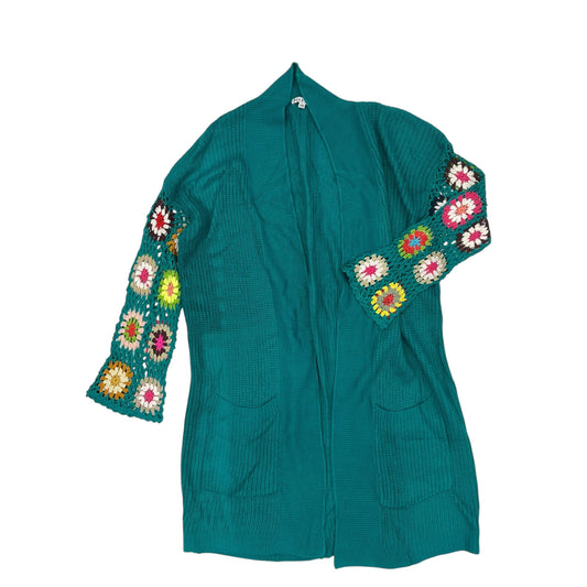 Sweater Cardigan By Blakeley In Teal, Size:Sp