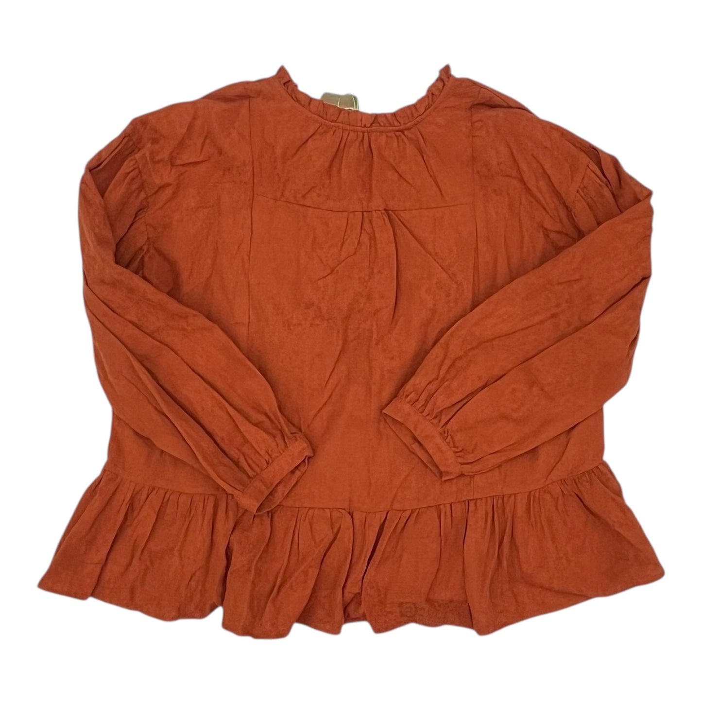 Blouse Ls By Umgee In Orange, Size:Xl