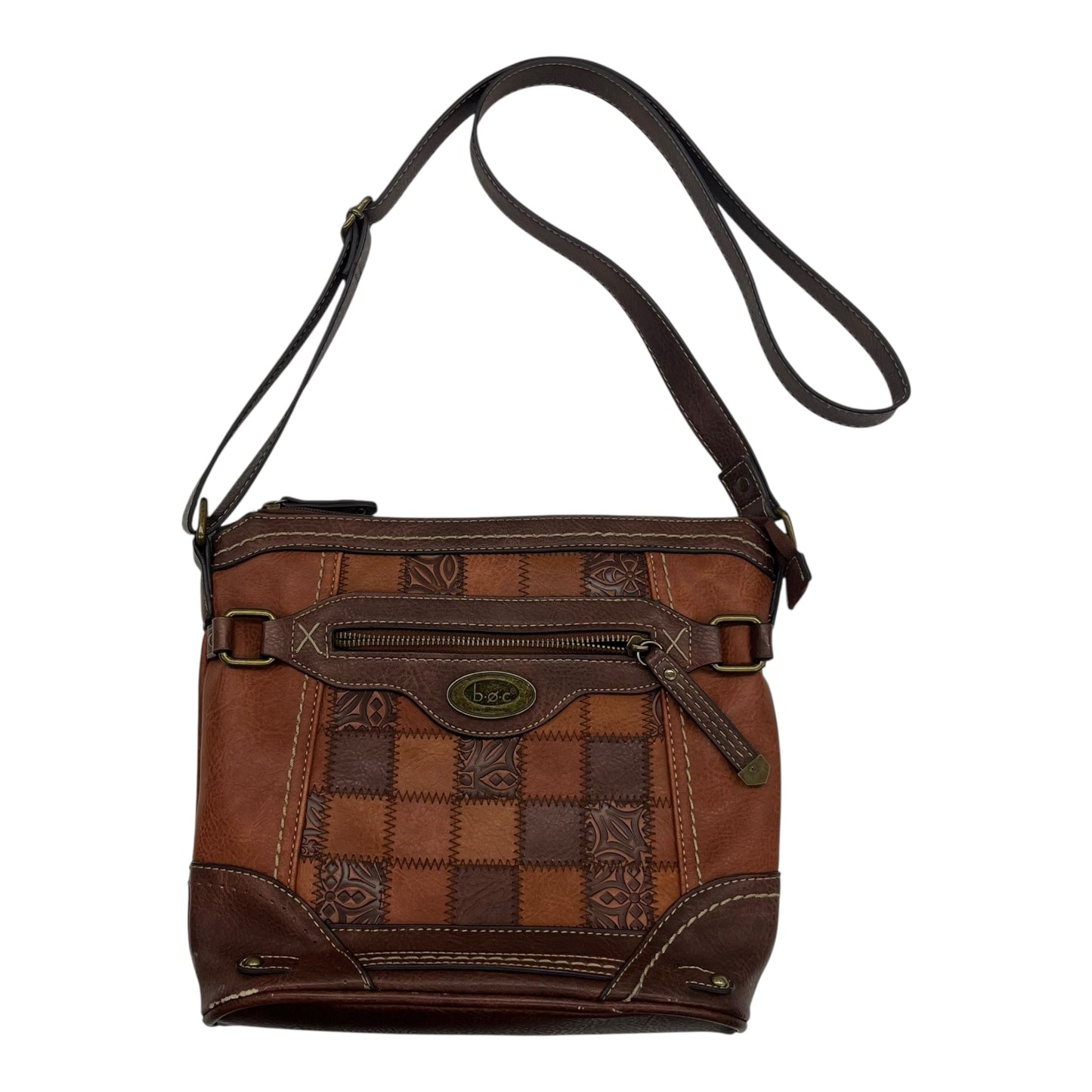 Crossbody Leather By Boc In Brown, Size:Medium