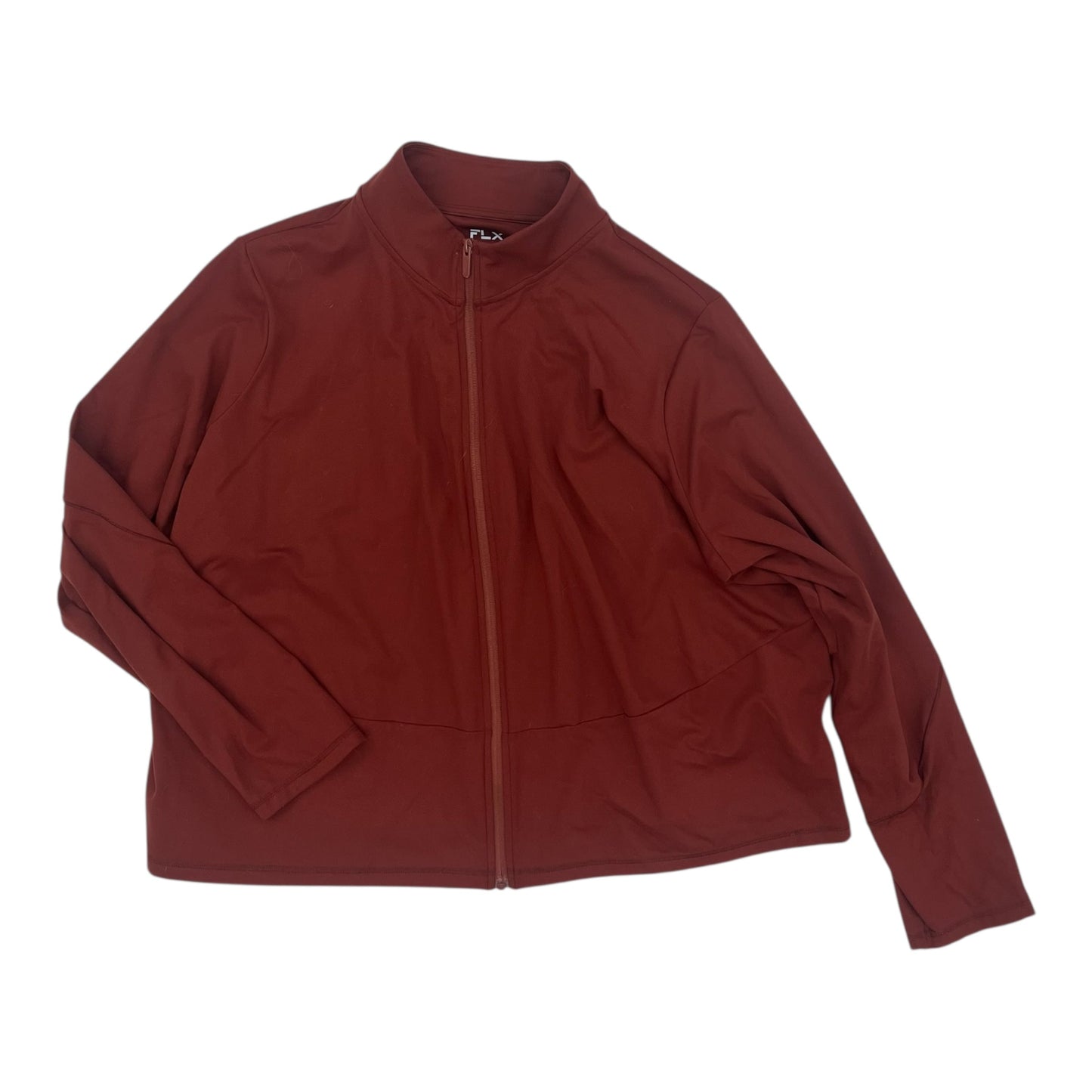 Athletic Jacket By Flx In Brown, Size:1X